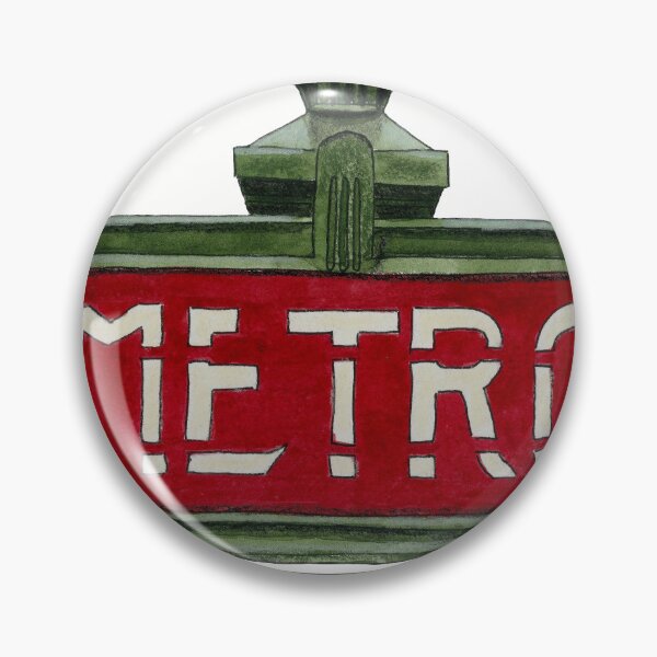 Item preview, Watercolor Paris Metro Poster designed and sold by Malu-Iriarte.
