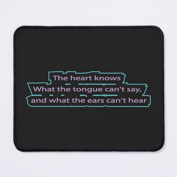 Item preview, ' The heart knows what the tongue can't say, and what the ears can't hear ' - Classic Design - Typography - Quote - Quotation designed and sold by h-3-a.