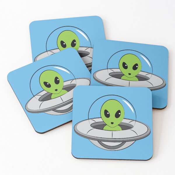 Item preview, Cute, little alien flying his ship. designed and sold by Chele Martines.