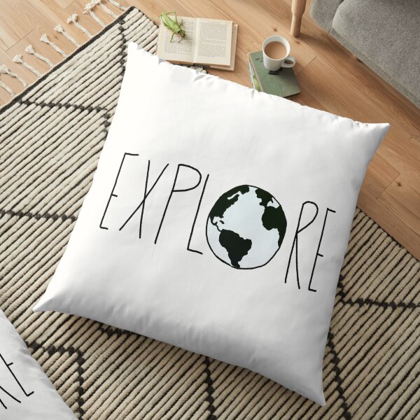Explore the Globe Floor Pillow