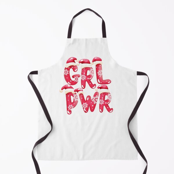 Item preview, GRL PWR HOLIDAY BUBBLE TEXT | GRLPWR CHRISTMAS FONT w/ SNOWFLAKES & SANTA HATS | GIRL POWER QUOTE GRAPHIC designed and sold by Festive Feminist.