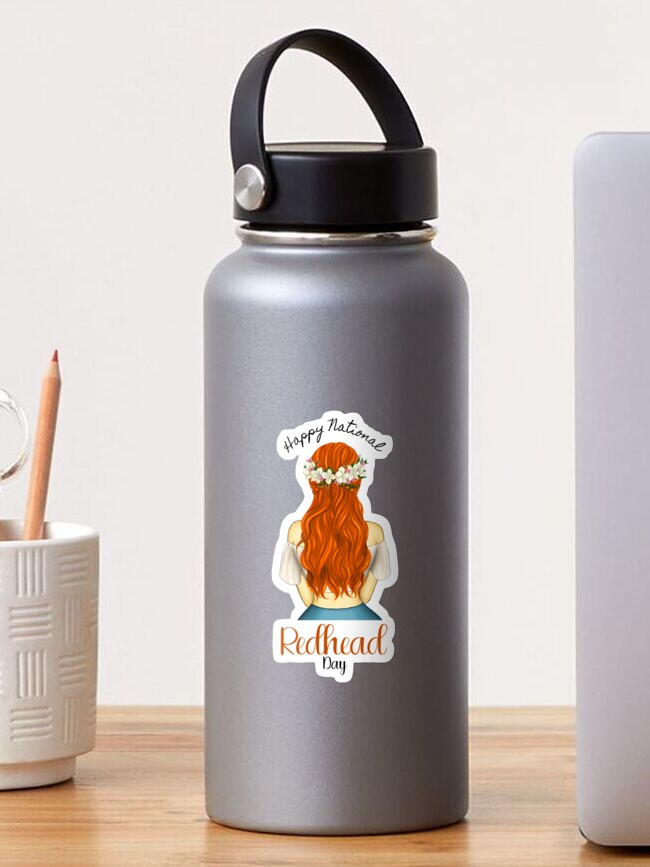 Personalized Redhead Girl Hippie Stainless Steel Tumbler For Men