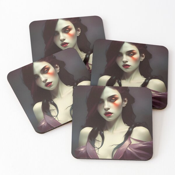 Item preview, Sexy Brunette Vampire Seductress Alluring Dark Madame Beautiful Artwork designed and sold by Eliteijr.