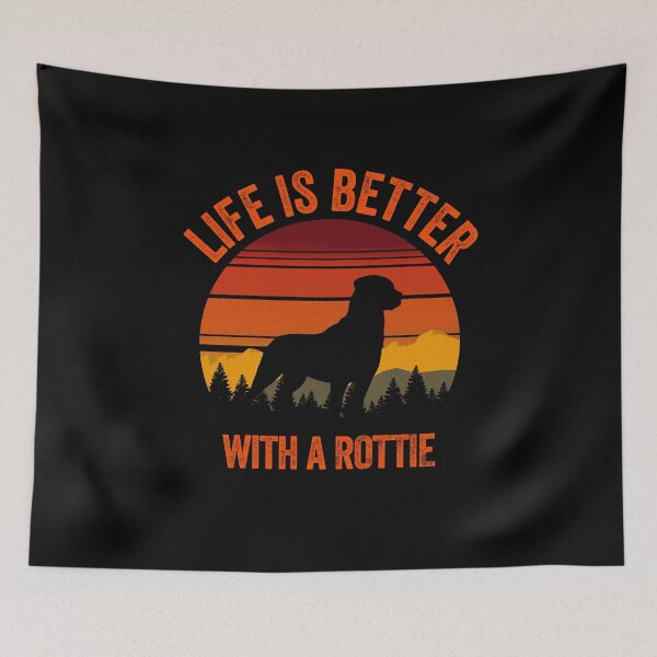 Item preview, Life Is Better With A Rottie Retro Gift designed and sold by Guarddogdrive.