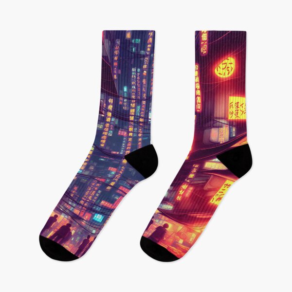 Item preview, Tokyo - Night Market Cyberpunk Wallpaper Painting designed and sold by Y2Bot.