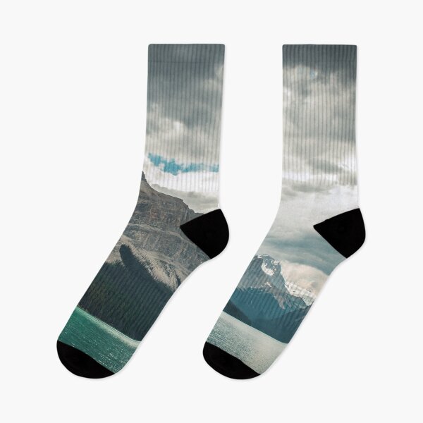 Item preview, Maligne Lake on a Cloudy Day, Jasper National Park, Alberta, Canada | Hall of the gods - Tall Mountains Surrounding Blue Lake designed and sold by BackpackTravel.