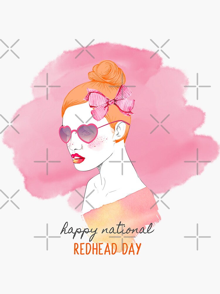 "Happy National Redhead Day" Sticker for Sale by justaimhigher Redbubble