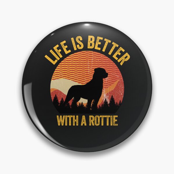 Artikelvorschau, Das Leben ist besser mit einem Rottie Wavy Lines Geschenk entworfen und verkauft von Guarddogdrive.