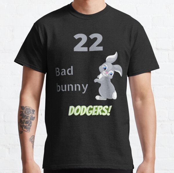 LA Dodgers Bad Bunny Black 2022 Classic Unisex T-Shirt Softball Game Unisex