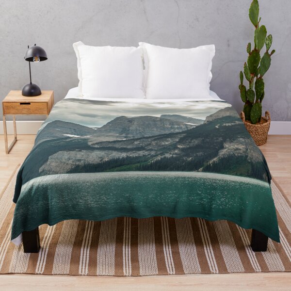 Item preview, Maligne Lake on a Cloudy Day, Jasper National Park, Alberta, Canada | Hall of the gods - Tall Mountains Surrounding Blue Lake designed and sold by BackpackTravel.
