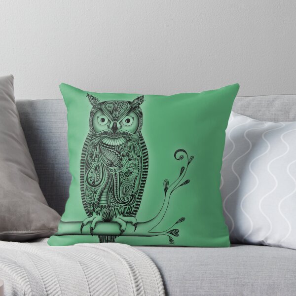 Item preview, Intricate Great Horned Owl - monotone designed and sold by Plumicorns.