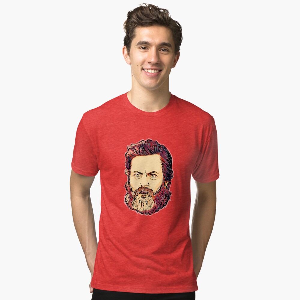 nick offerman flag shirt