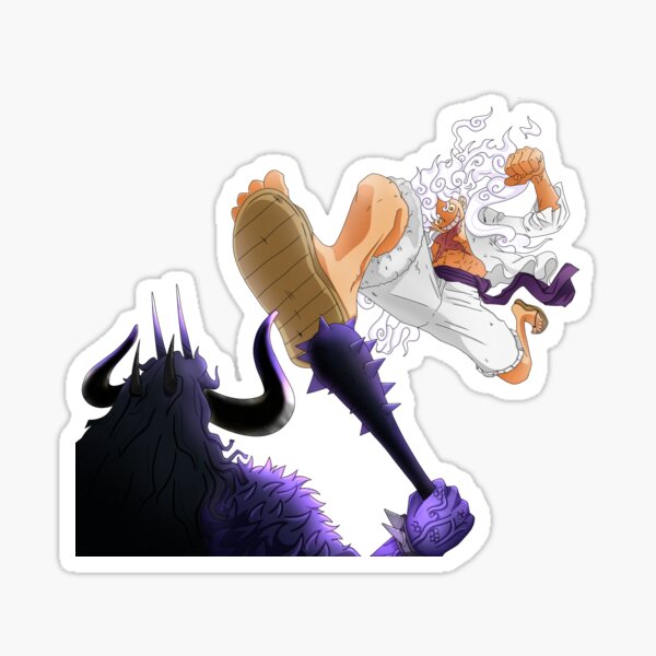 This is Luffy in gear 4 (Snakeman) Sticker for Sale by Gliphel