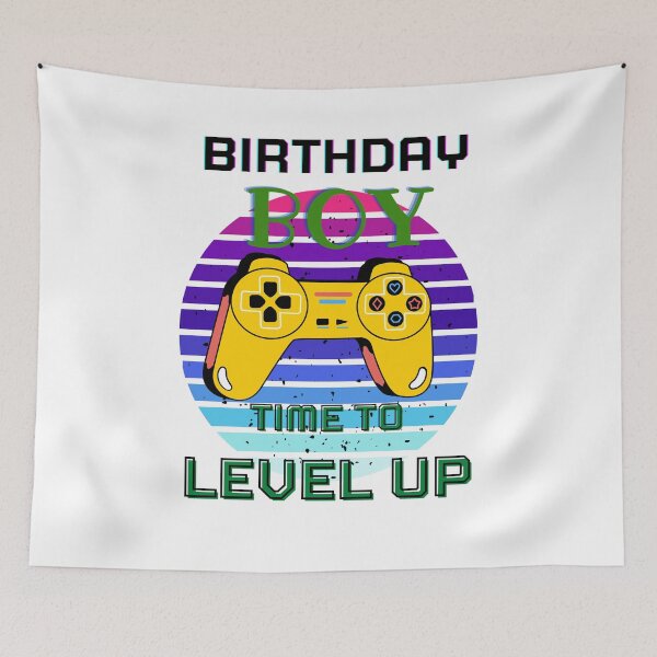 Item preview, birthday boy time to level up designed and sold by Sasidenidesign.