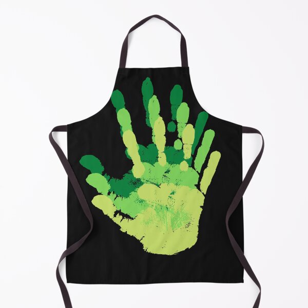 Item preview, green handprint flowers from 1970 designed and sold by myhoume2.