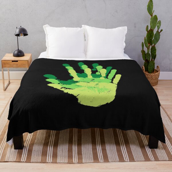 Item preview, green handprint flowers from 1970 designed and sold by myhoume2.