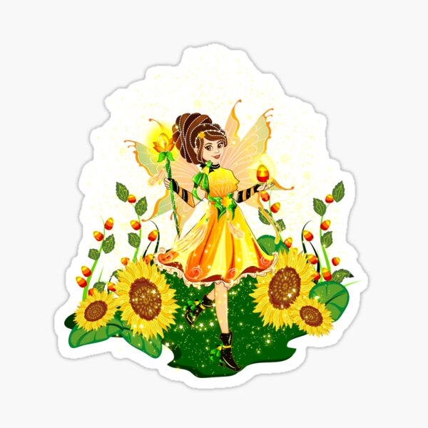 Item preview, The Candy Corn Fairy Lov'n Sunflowers In Fall designed and sold by FairyBookClub.