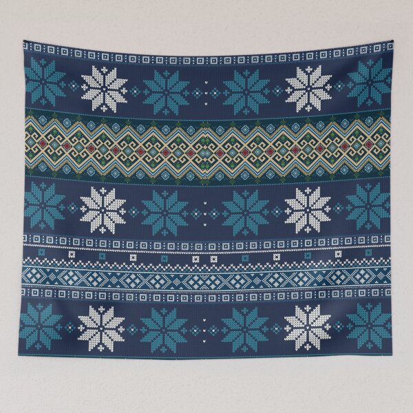 Item preview, Christmas Chronicles - Christmas Knitted Poinsettia Tribal Fusion designed and sold by ttsayt1earth.