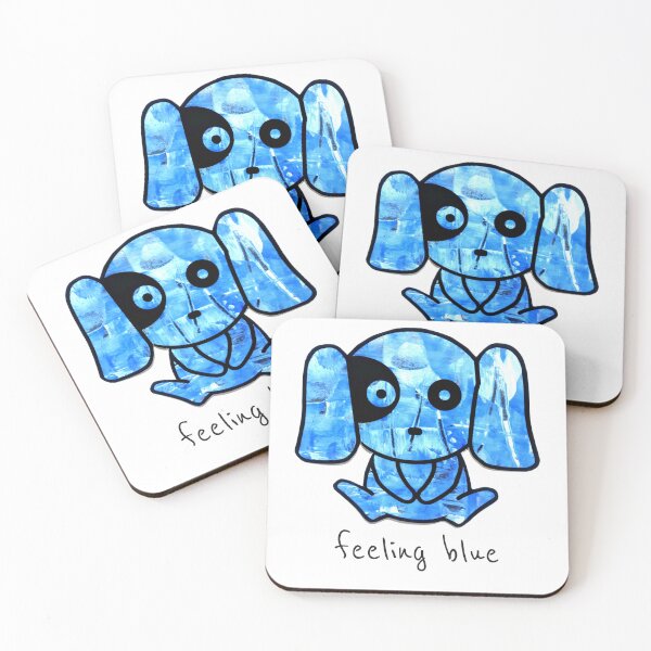Item preview, Abstract blues feeling blue puppy designed and sold by Grey Robinson.