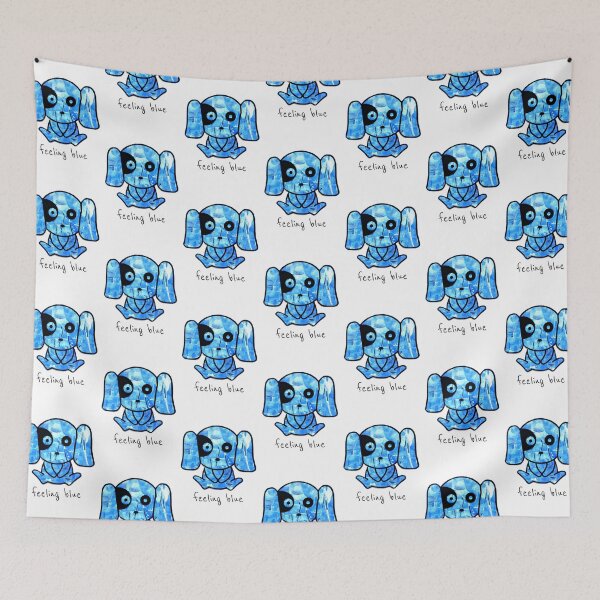 Item preview, Abstract blues feeling blue puppy designed and sold by Grey Robinson.