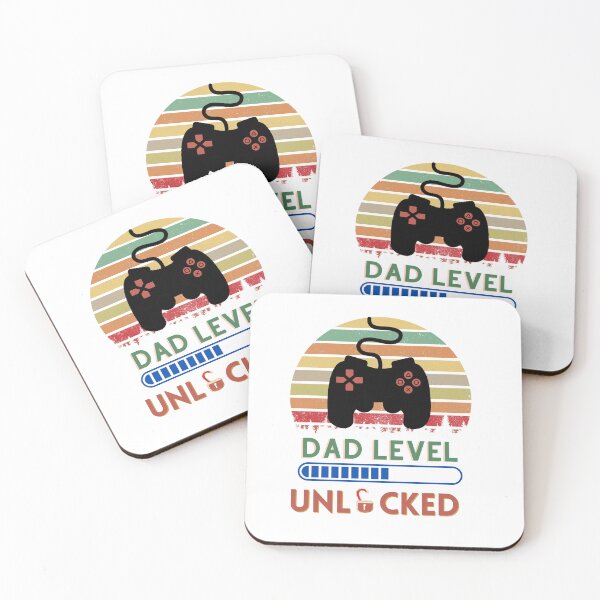 Item preview, Dad Level Unlocked Keychain Vintage Retro video game designed and sold by Universe4ART.