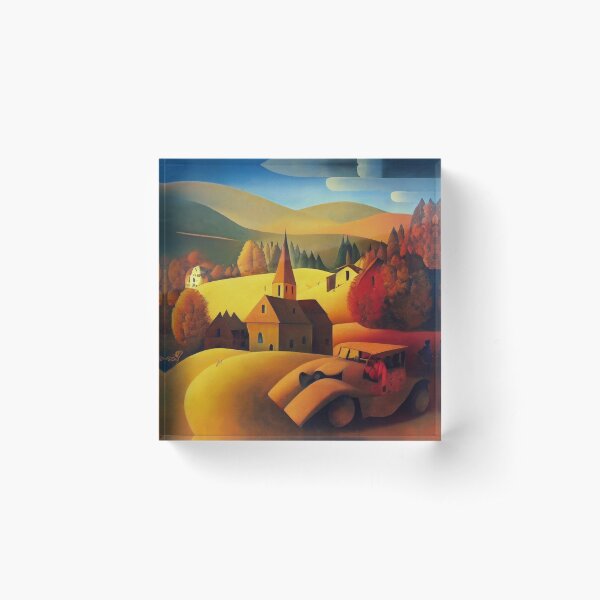 Autumn Color Acrylic Block