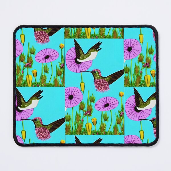 Item preview, Mockingbird with purple flowers  designed and sold by AgiDesignArt.