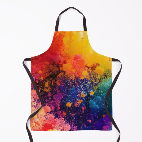 Item preview, Rainbow colored ink cloud splatter splash design designed and sold by ClairesPatterns.
