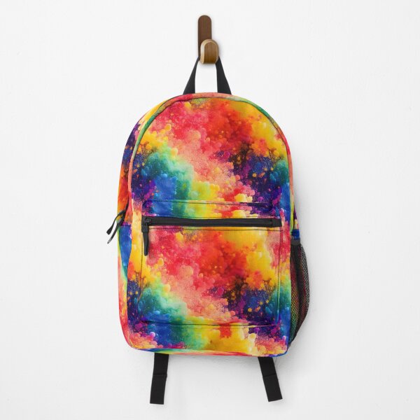 Item preview, Rainbow colored ink cloud splatter splash design designed and sold by ClairesPatterns.