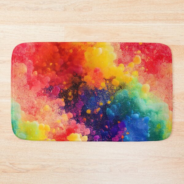 Item preview, Rainbow colored ink cloud splatter splash  design designed and sold by ClairesPatterns.