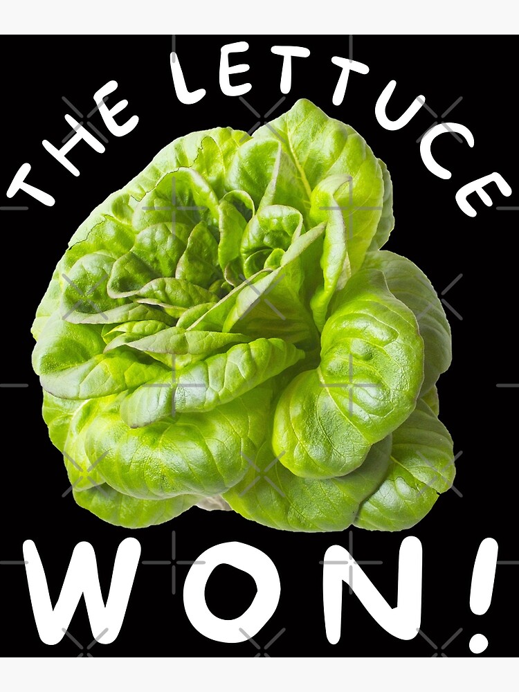 "The Lettuce Won! Liz Truss Lettuce" Poster for Sale by PositiveEdge