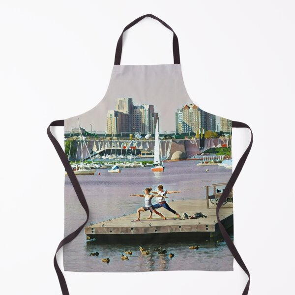 Item preview, Couple doing Yoga on the Pontoon designed and sold by TastyTonic.