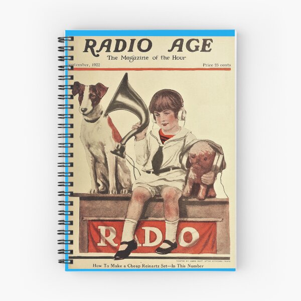 Artikelvorschau, RADIO AGE 1922 Magazin-Cover Little Boy and His Dog und Spielzeug OTR hören entworfen und verkauft von Love30smovies.