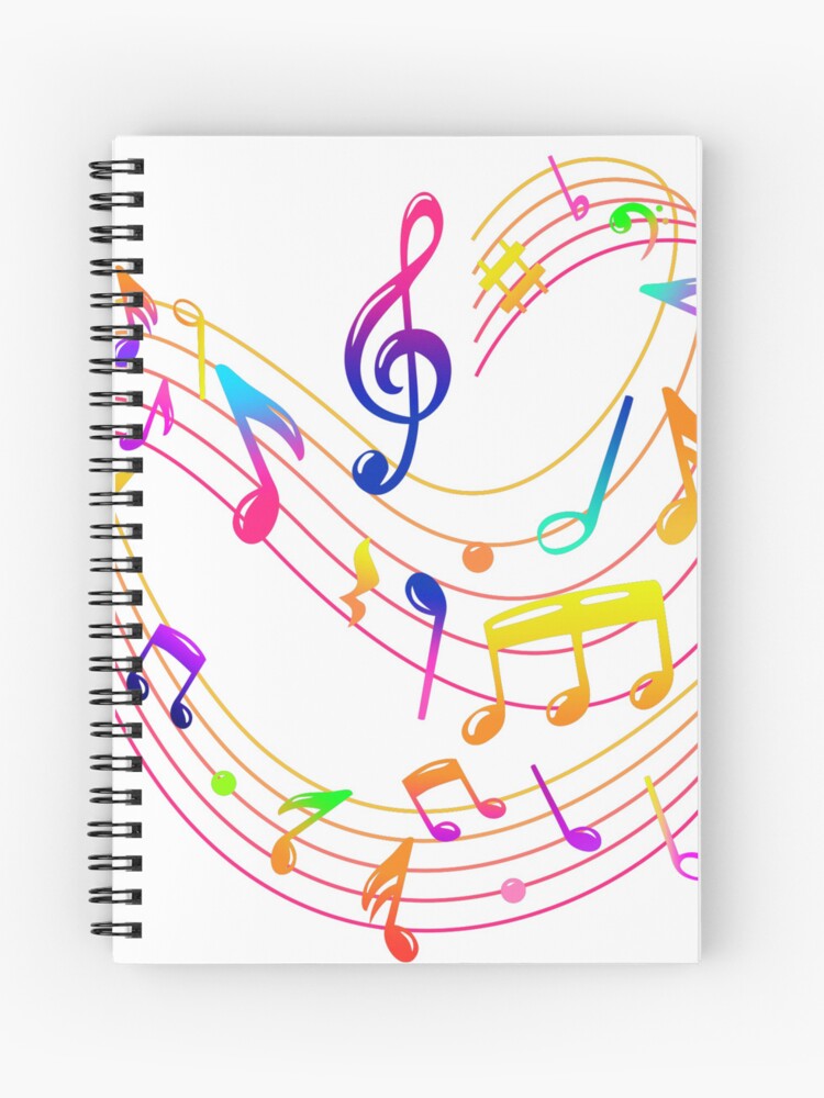 Cuaderno de espiral for Sale con la obra «Notas musicales» de zeljana0504