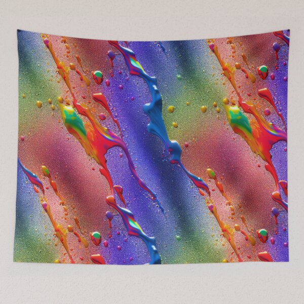 Item preview, Rainbow Drip Ink Flow Splatter Splash Design designed and sold by ClairesPatterns.