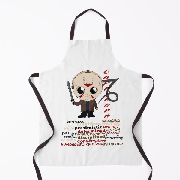 Item preview, Capricorn Zodiac Horror Monster- funny, cute, december, january, sign, horoscope, creepy, thriller, movie, film, traits, machete, hockey, mask, camp, scary, killers, fiction, kawaii, chibi designed and sold by Bruh-llc.