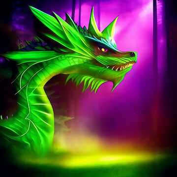 Artwork thumbnail, Green Forest Serpent by dragynrain