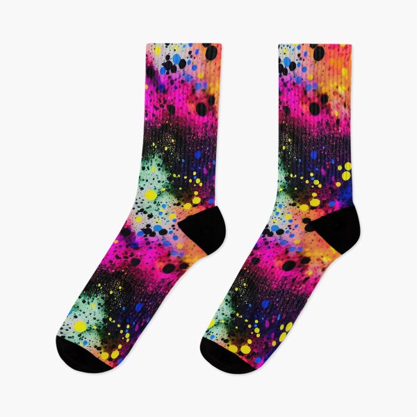 Item preview, Neon Rainbow Colors Ink Cloud Splatter Splash Design designed and sold by ClairesPatterns.