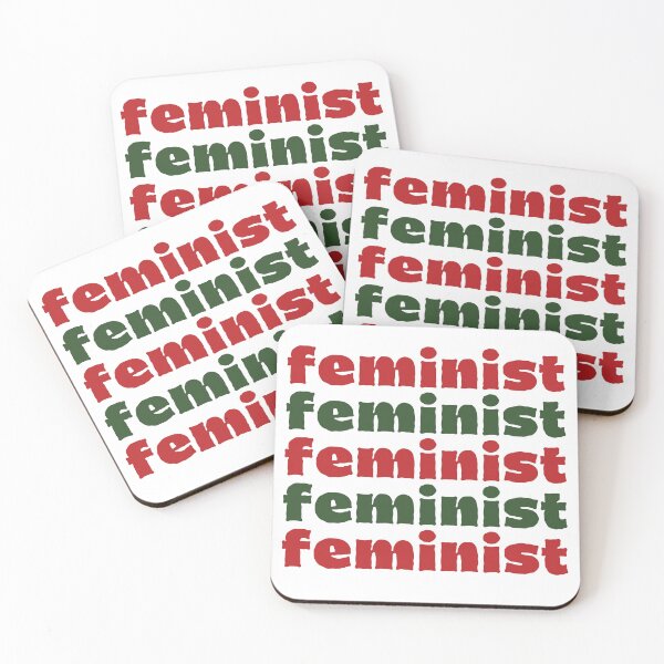 Item preview, FEMINIST REPEATING TEXT | FEMINIST HOLIDAY TEXT CHRISTMAS FONT RETRO | FEMINISM HOLIDAY THEME 90’S designed and sold by Festive Feminist.