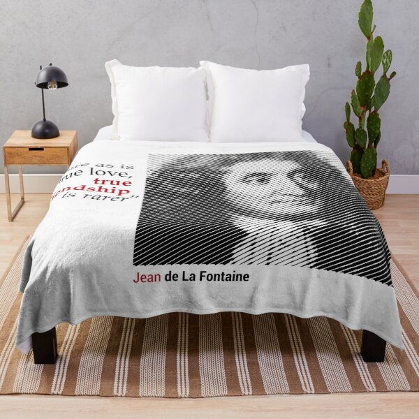Item preview, Jean de La Fontaine's Portrait with a Friendship Quote designed and sold by emotica.