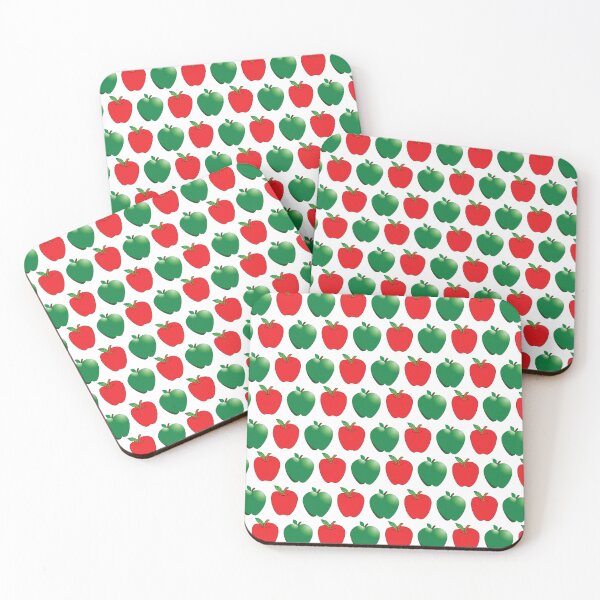 Item preview, Red And Green Apples On White Background designed and sold by burbankdesigns.