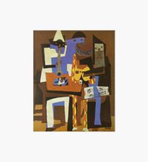Three Musicians by Pablo Picasso Art Board