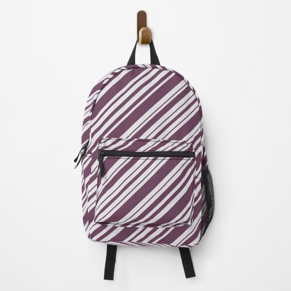 Item preview, Plum & White Diagonal Stripes designed and sold by the-coin-jar-co.