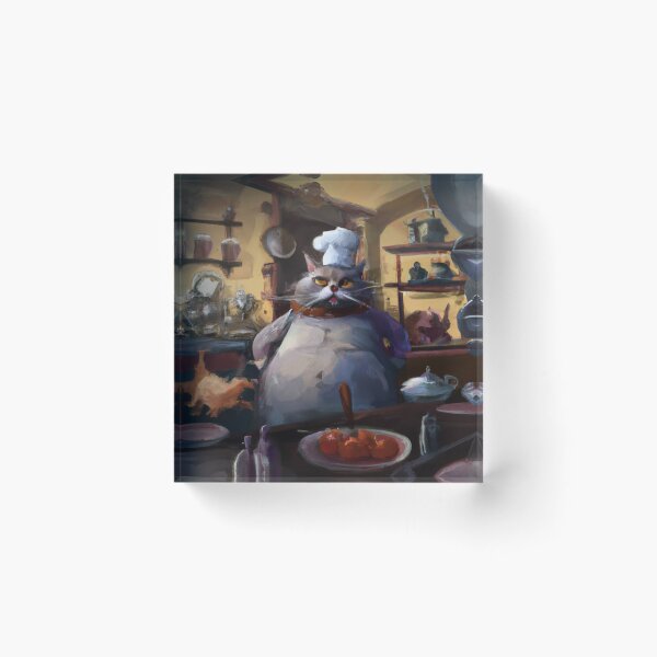 Item preview, Haricot the Cat, chef in the kitchen (Baroque) designed and sold by thecatandkettle.
