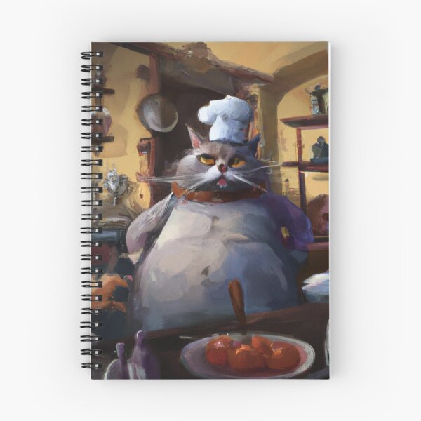 Item preview, Haricot the Cat, chef in the kitchen (Baroque) designed and sold by thecatandkettle.