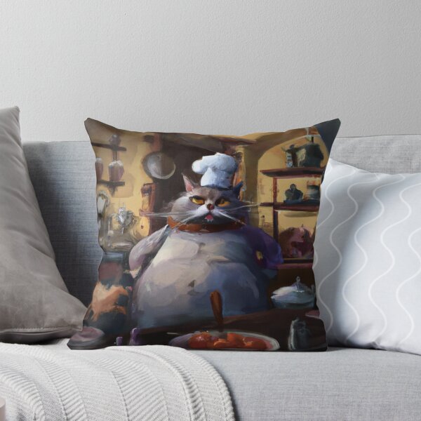 Item preview, Haricot the Cat, chef in the kitchen (Baroque) designed and sold by thecatandkettle.