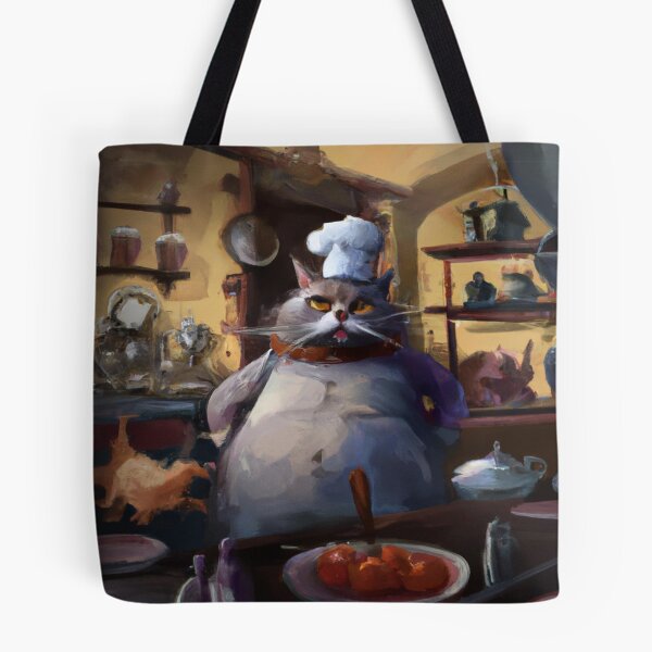 Item preview, Haricot the Cat, chef in the kitchen (Baroque) designed and sold by thecatandkettle.