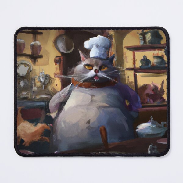 Item preview, Haricot the Cat, chef in the kitchen (Baroque) designed and sold by thecatandkettle.