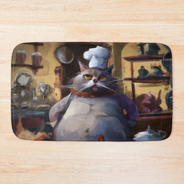 Item preview, Haricot the Cat, chef in the kitchen (Baroque) designed and sold by thecatandkettle.