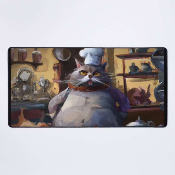 Item preview, Haricot the Cat, chef in the kitchen (Baroque) designed and sold by thecatandkettle.